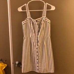 Striped button down dress